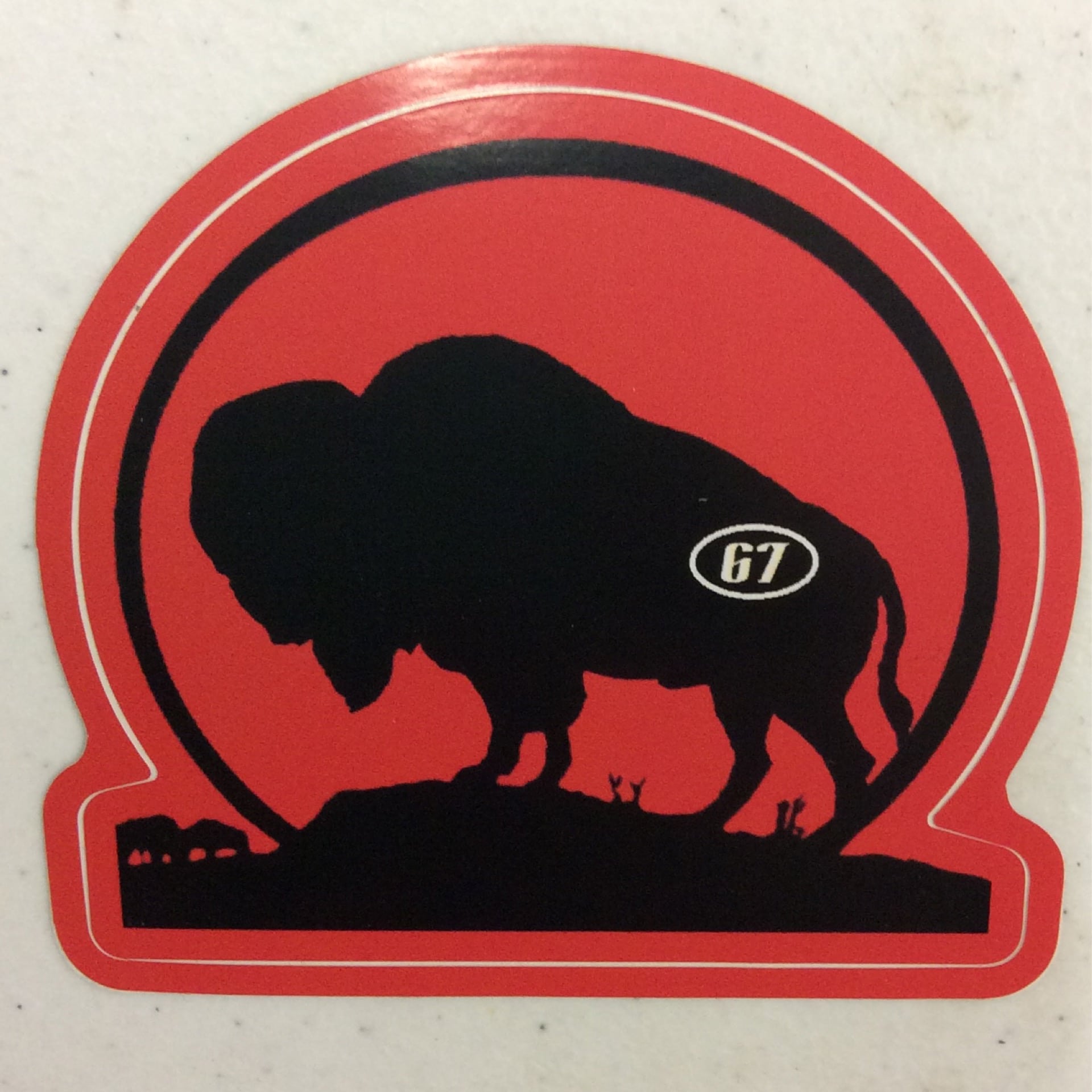 Wyoming Buffalo Bison Sticker - 3.9" X 3" - Yellowstone National Park